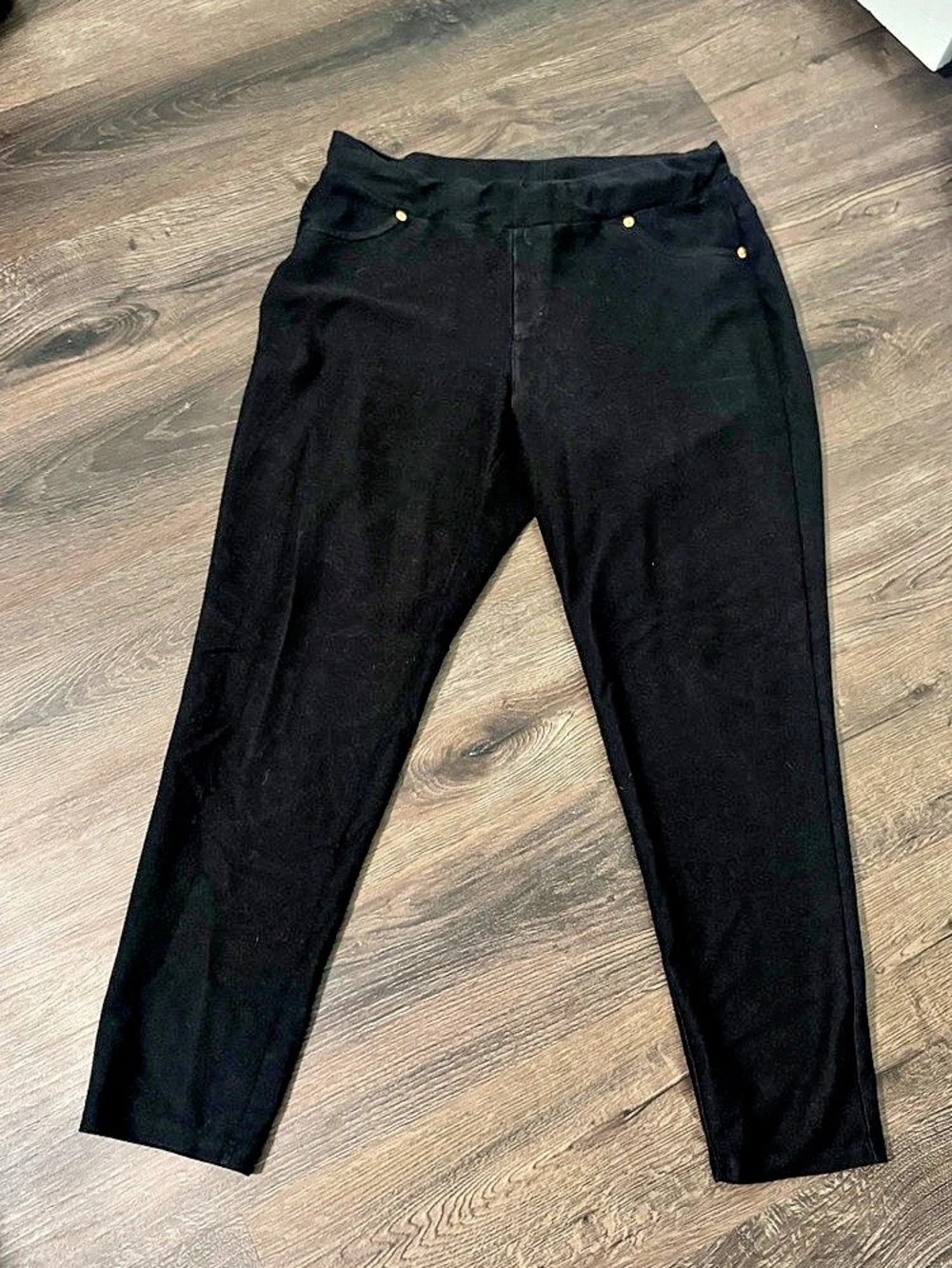 Michael Kors Logo Plaque Pull On Pants Black Sz 14
